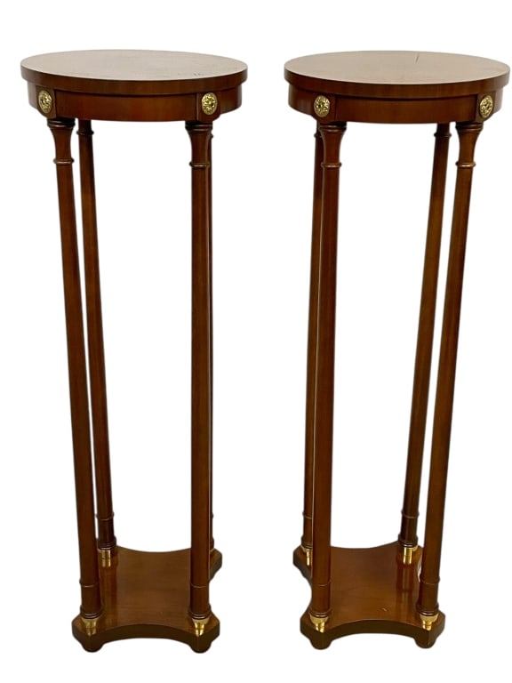 BAKER NEOCLASSICAL MAHOGANY PLANT STAND PEDESTALS (1 of 8)