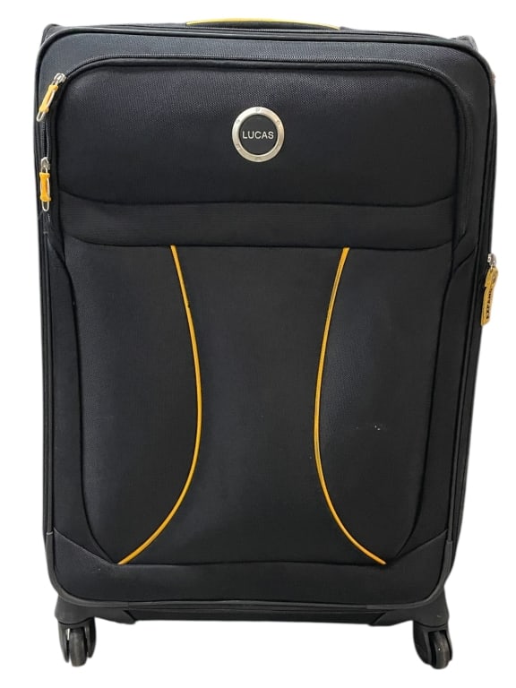 LUCAS BLACK ROLLING SUITCASE WITH YELLOW ACCENTS (1 of 9)