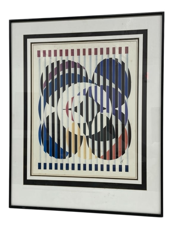YAACOV AGAM FRAMED LITHOGRAPH 30.5" (1 of 4)