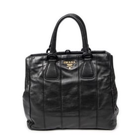 PRADA FRAME TOTE  SOFT CALFSKIN LEATHER