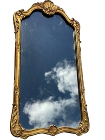 ROCOCO REVIVAL SHELL CREST WALL MIRROR 27"