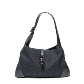 GUCCI JACKIE O LOBSTER CLASP HOBO BLACK MONOGRAM