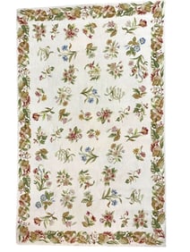 VINTAGE FRENCH NEEDLEPOINT-STYLE WOOL RUG