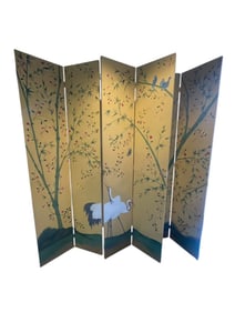 CRANES HANDPAINTED BY ARTIST MASSIVE ROOM DIVIDER