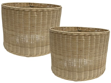 SERENA & LILY WOVEN RATTAN LAMP SHADES