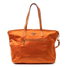 PRADA LARGE ZIP SHOPPING TOTE NYLON CANVAS