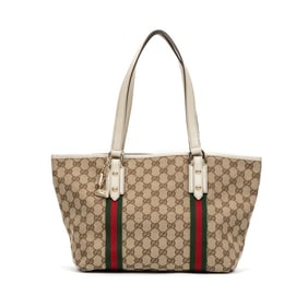 GUCCI WEB SMALL JOLICOEUR TOTE  MONOGRAM