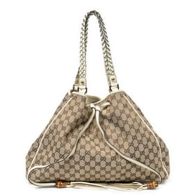 GUCCI LARGE PEGGY BRAIDED TOTE MONOGRAMMED