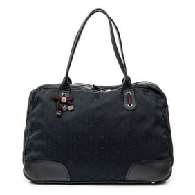 GUCCI LARGE PRINCY BOSTON BLACK MONOGRAMMED