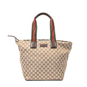 GUCCI LARGE WEB TRAPEZOID TOTE MONOGRAMMED