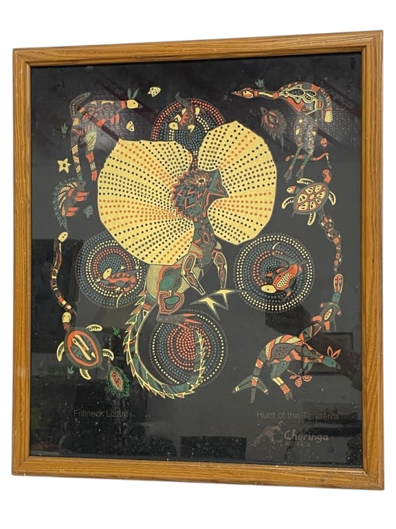 ABORIGINAL STYLE AUSTRALIAN DOT PAINTING PRINT 22" (1 of 4)