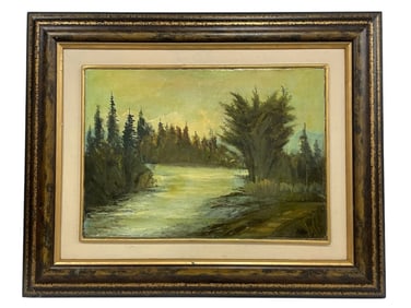 SIGNED & FRAMED LANDSCAPE PAINTING 30"