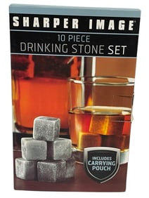 SHARPER IMAGE 10-PIECE DRINKING STONE SET
