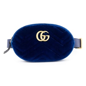 GUCCI MARMONT BELT BAG VELVET CANVAS