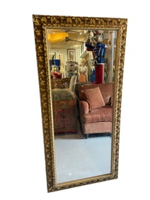 VINTAGE TALL FULL LENGTH CARVED GOLD GILT MIRROR