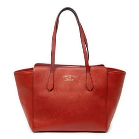 GUCCI SMALL SWING TOTE ORANGE GRAINED CALFSKIN