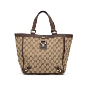 GUCCI SMALL ABBEY D-RING TOTE MONOGRAMMED