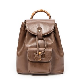 GUCCI MINI BAMBOO BACKPACK BROWN CALFSKIN