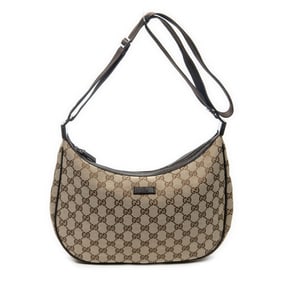 GUCCI ROUND ZIP MESSENGER BEIGE/BROWN