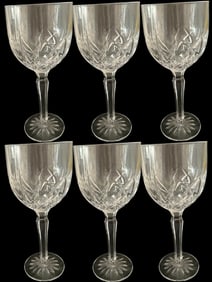 6 WATERFORD CRYSTAL MARQUIS BROOKSIDE WINE GLASSES