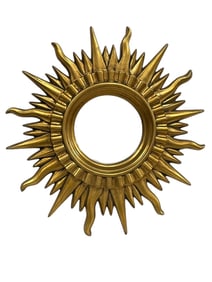 ELEGANT GOLD GILT SUNBURST WALL MIRROR 27"