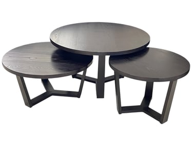 RUMIE 3-PIECE NESTING ROUND COCKTAIL TABLE SET