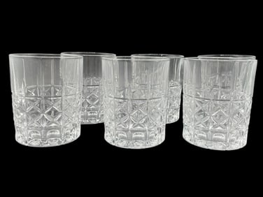 6 MARQUIS BY WATERFORD OLD FASHIONED GLASSES 4"