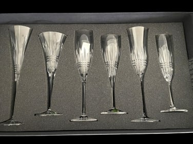 WATERFORD CRYSTAL LISMORE TOASTING FLUTES W BOX