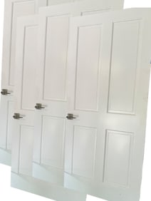 SET OF FOUR CLASSIC WHITE 4-PANEL INTERIOR DOORS