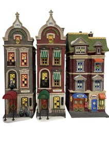 3 DEPT. 56 CHRISTMAS VILLAGE BUILDINGS