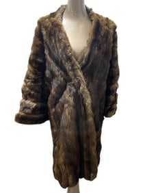 VINTAGE BROWN MINK FUR COAT
