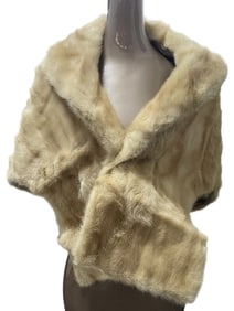 VINTAGE LIGHT MINK FUR STOLE