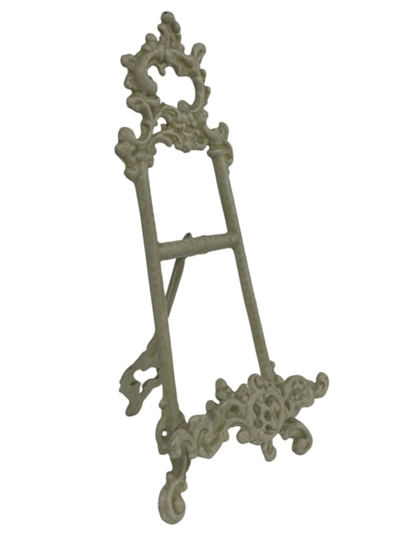 ANTIQUE-STYLE CAST IRON ORNATE EASEL STAND 12" (1 of 9)