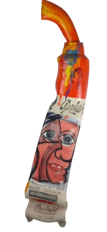 RAY GROSS CERAMIC PICASSO PAINT TUBE SCULPTURE 47" (1 of 6)