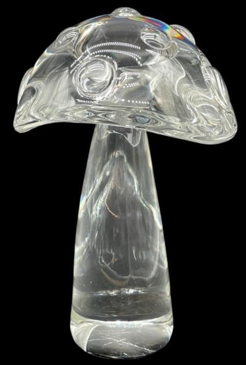STEUBEN CRYSTAL MUSHROOM FIGURINE 6" (1 of 4)