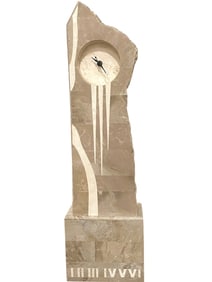 MAITLAND SMITH STYLE TESSELATED DESK CLOCK  24"