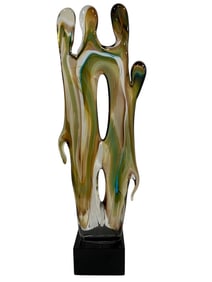 SILVANO SIGNORETTO MURANO GLASS SCULPTURE 28"