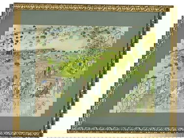 AFTER RAOUL DUFY, "ASCOT 1935" WATERCOLOR FRAMED