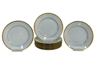 10 TIFFANY & CO. GOLD BAND LIMOGES FRANCE PLATES