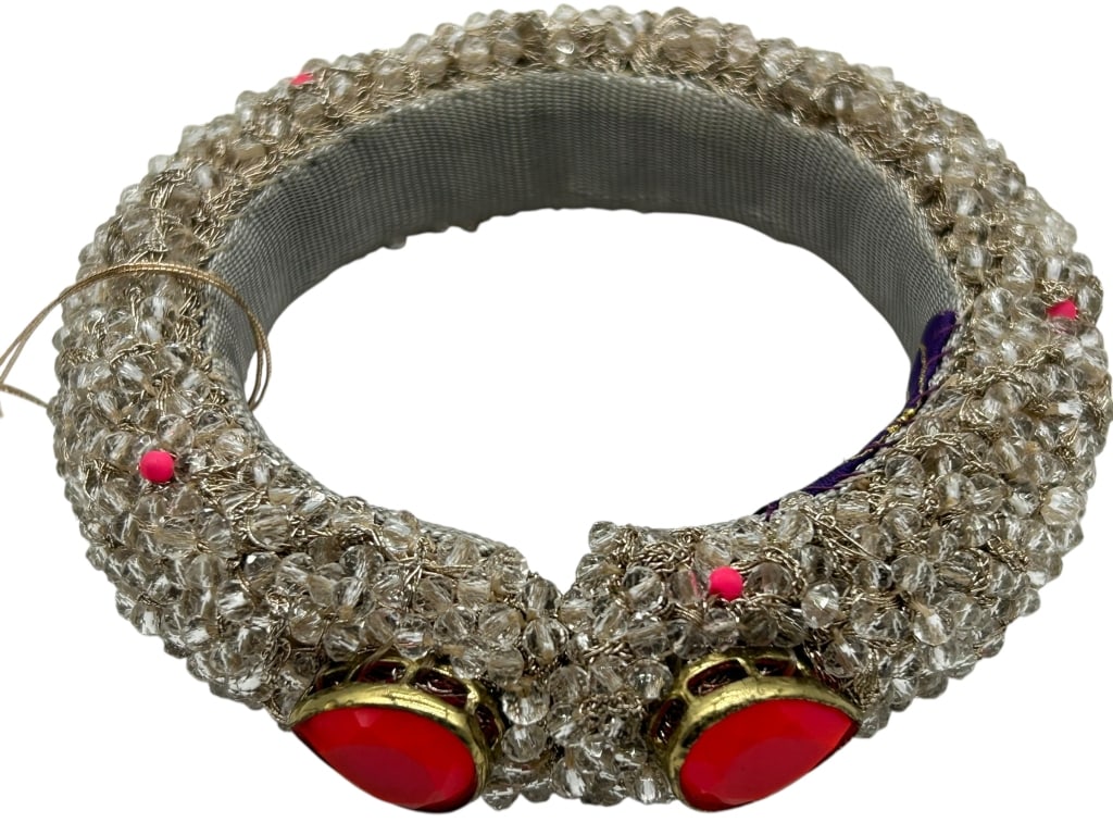ST. ERASMUS CRYSTAL BEADED CUFF BRACELET (1 of 8)