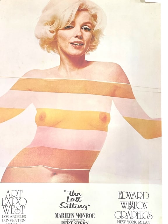 MARILYN MONROE THE LAST SITTING SCARF POSE POSTER: VINTAGE MARILYN MONROE "THE LAST SITTING" SCARF POSE POSTERA visually arresting vintage poster from the famous "The Last Sitting" series of Marilyn Monroe by photographer Bert Stern, produced by Edwar