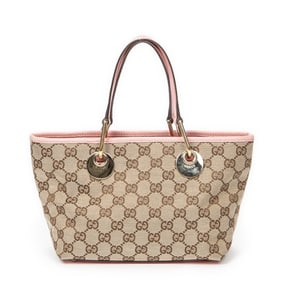 GUCCI MINI ECLIPSE TOTE HANDBAG BEIGE/PINK