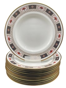 12 ROYAL CROWN DERBY ENGLISH BONE CHINA PLATES 10"