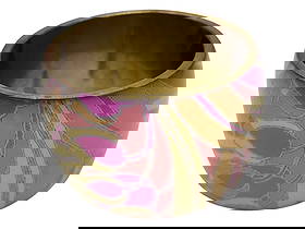 NWT ANTIK BATIK BANGLE BRACELET: VINTAGE-STYLE WIDE METAL BANGLE BRACELET WITH PINK, ORANGE & GOLD ABSTRACT ENAMEL DESIGN -NEW WITH TAG/WEAR CONSISTANT WITH AGE/BUFFING TO INTERIOR METAL -APPROXIMATELY 3.5" W MAKE A STATEMENT WITH TH