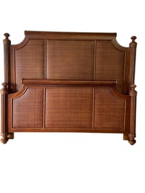 TOMMY BAHAMA STYLE QUEEN SIZE WOVEN CANE BED