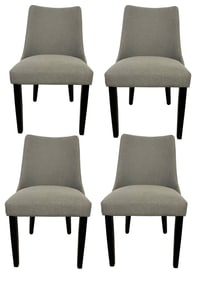 SET OF FOUR MODERN UPHOLSTERED DINING CHAIRS