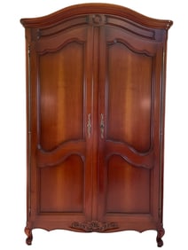 VINTAGE CARVED FRENCH PROVINCIAL ARMOIRE