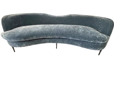VINCENT MODERN CURVED UPHOLSTERED SOFA 102"