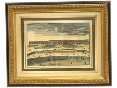 HAND-COLORED ENGRAVING: PALACE OF VERSAILLES 21"