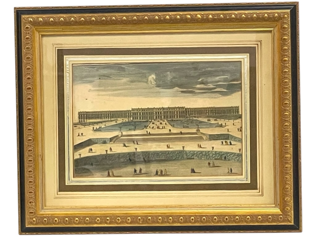 HAND-COLORED ENGRAVING: PALACE OF VERSAILLES 21" (1 of 4)